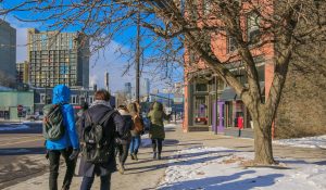 students walking in cedar riverside